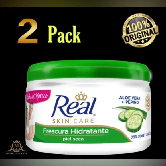 real skin care | Skincare | 2x Crema Real Skin Care Frescura Hidratante  Aloe Vera Pepino 22g Cu | Poshmark